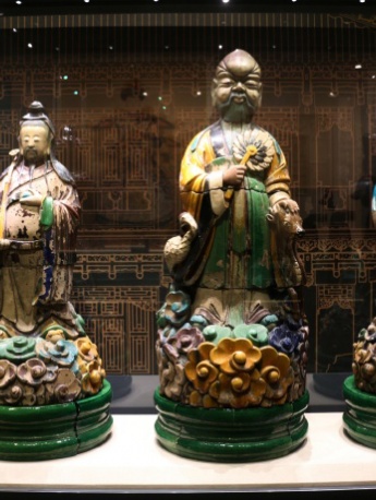 福祿壽琉璃三星建築構件細節圖