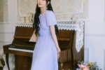 Kong Xueer sweet and dreamy photo in purple dress