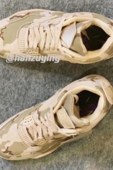 Air Jordan 4 camouflage model details display