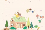 Literary, fresh and cute illustration mobile wallpaper