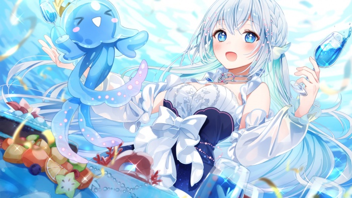 Small fresh anime beauty pictures desktop wallpaper