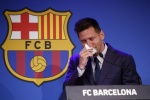 Messi bursts into tears as he bids farewell to Barcelona