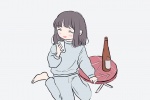 Japanese fresh and simple illustration mobile wallpaper