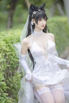 Azur Lane beauty Atago Vow fan cos photo