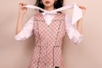 Xing Fei checkerboard dress retro sexy photo