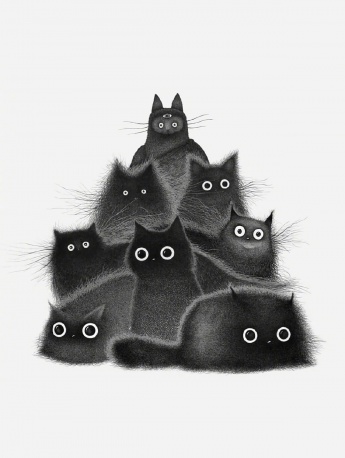 Coal cat cute mobile wallpaper