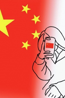 Simple hand drawn cartoon National Day avatar picture