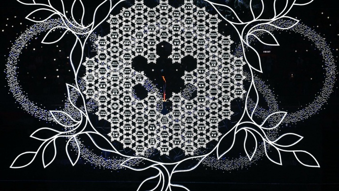 Winter Olympics Closing Ceremony Heavy Snowflake Computer Wallpaper