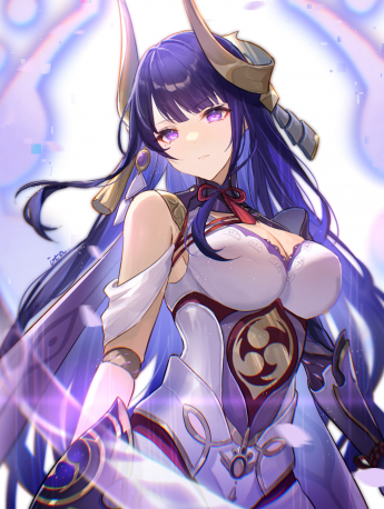 雷電將軍性感寫真手機壁紙