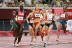 Wang Chunyu finished fifth in women's 800 meters