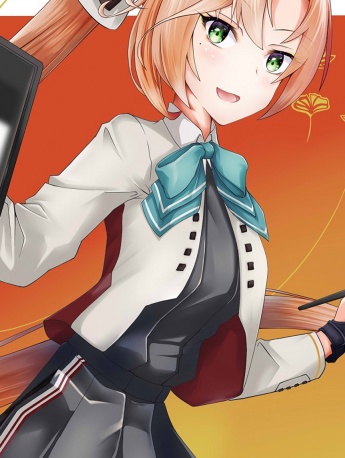 二次元製服美女手機壁紙