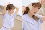 Photos of energetic, youthful and beautiful schoolgirls in uniforms