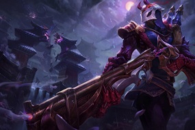 LOL Red Moon skin original painting wallpaper