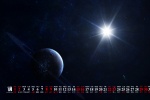 January 2022 beautiful starry sky calendar wallpaper