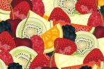 Creative fruit colorful tile mobile wallpaper