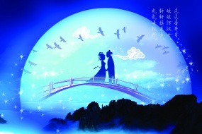 Chinese Valentine's Day Cowherd and Weaver Girl pictures desktop wallpaper