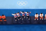 Very clear and beautiful pictures of the Russian men's gymnastics team awarding awards