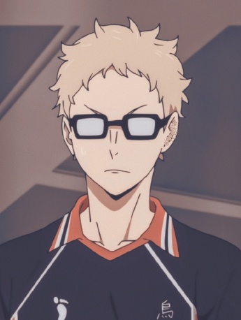 Volleyball boy Tsukishima Hotaru anime avatar
