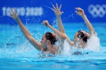 Beautiful and clear pictures of Group 2 of the East Olympic synchronized swimming semi-finals rematch