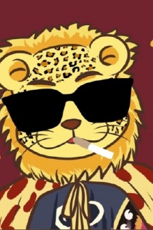 金钱豹卡通情侣头像