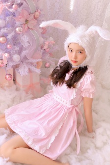 Pink bunny girl cute photo mobile wallpaper