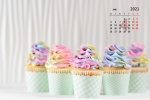 April 2021 Ice Cream Cake Desktop Calendar Wallpaper