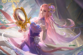 King of Glory Wang Zhaojun begging for skill and weaving love HD desktop wallpaper