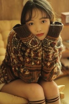 Beautiful girl with stockings and long legs mobile wallpaper picture