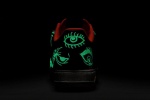Multiple angles of the Nike Air Force 1 Halloween glow-in-the-dark model