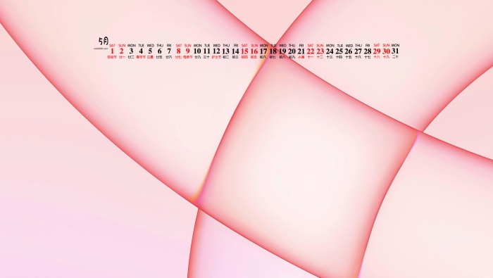 Extremely simple high-definition computer calendar wallpaper for May 2021