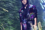 Yi Yangqianxi handsome photo pictures in printed shirt