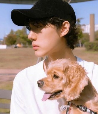 Very attractive avatar of a handsome guy and a puppy