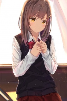 動漫少女製服寫真手機壁紙