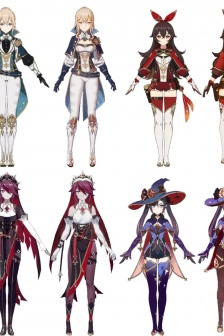 原神角色加布料对比图