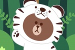 Line Friends forest animal wallpaper
