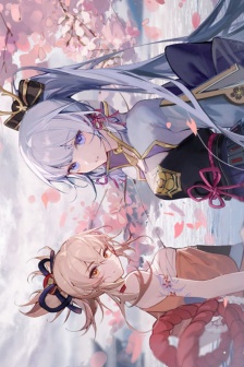 Kamisato Ayaka Xiaogu mobile wallpaper