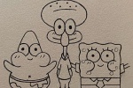 Spongebob series simple strokes pictures