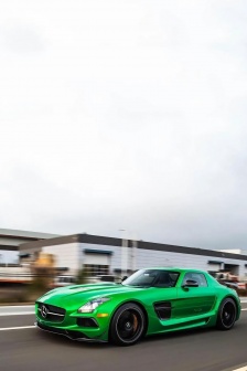 Mercedes Benz SLS European wing door cool mobile wallpaper