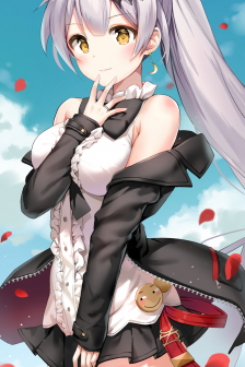 Cute two-dimensional beauty mobile wallpaper