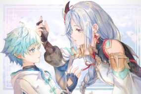 Original God Shen He Chongyun hand-painted picture wallpaper