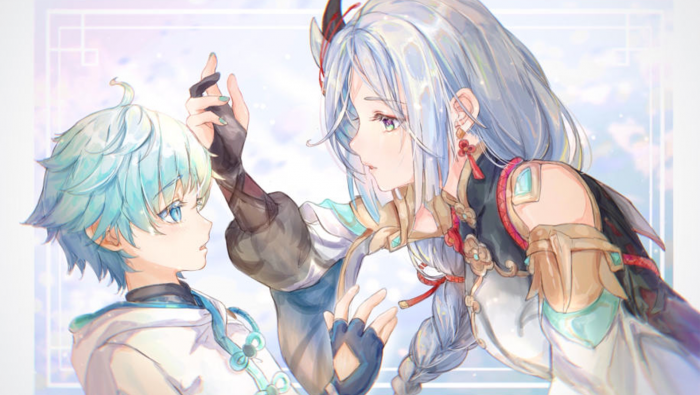 Original God Shen He Chongyun hand-painted picture wallpaper