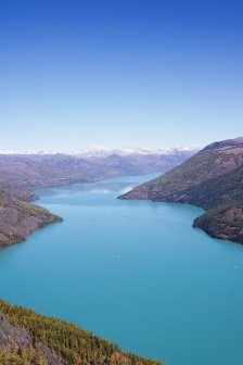 Blue sky lake mobile wallpaper
