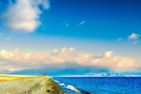 新疆蓝天白云清新自然风光图片壁纸