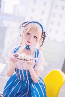 Sexy black stocking beauty cos photo