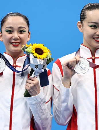 China Synchronized Swimming Pairs Free Choice Silver Medal