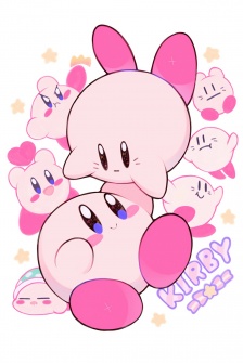 星之卡比卡通可爱手机壁纸