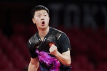 Pictures of Ma Long, captain of the Chinese table tennis team