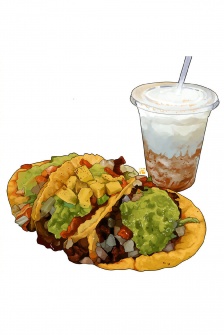 美食簡約風手機壁紙