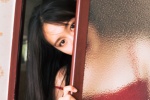 Charming and sexy private photos of beautiful women in red suspenders