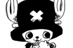 Chopper black and white cute avatar